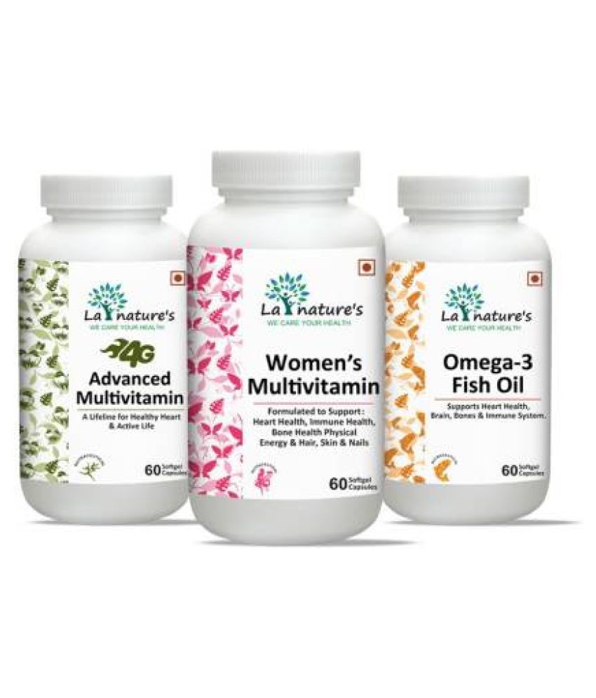 La Nature's 4G Multivitamin + Women's Multivitamin + Fish Oil 60 gm