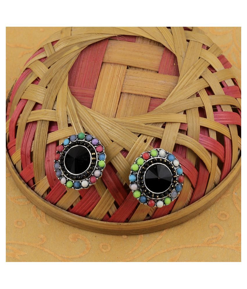     			SILVER SHINE Attractive Party Wear Multi Colour Stud Diamond Earring For Women Girl