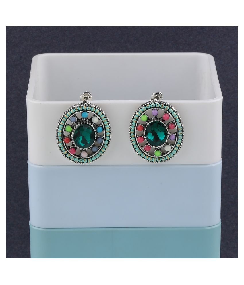     			SILVER SHINE  Stylish Party Wear Multi Colour Stud  Earring For Women Girl