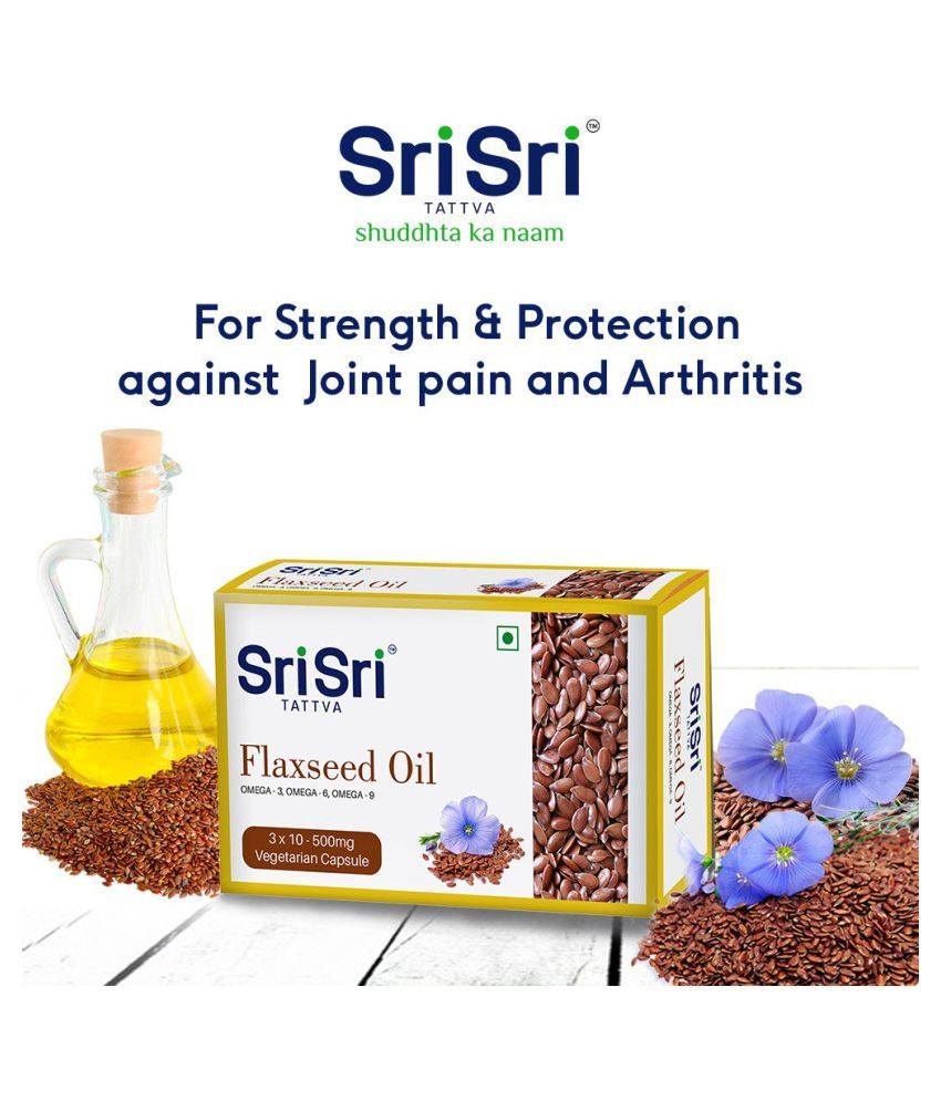 Sri Sri Ayurveda FLAXSEED OIL Capsule 30 no.s Pack Of 2 Buy Sri Sri