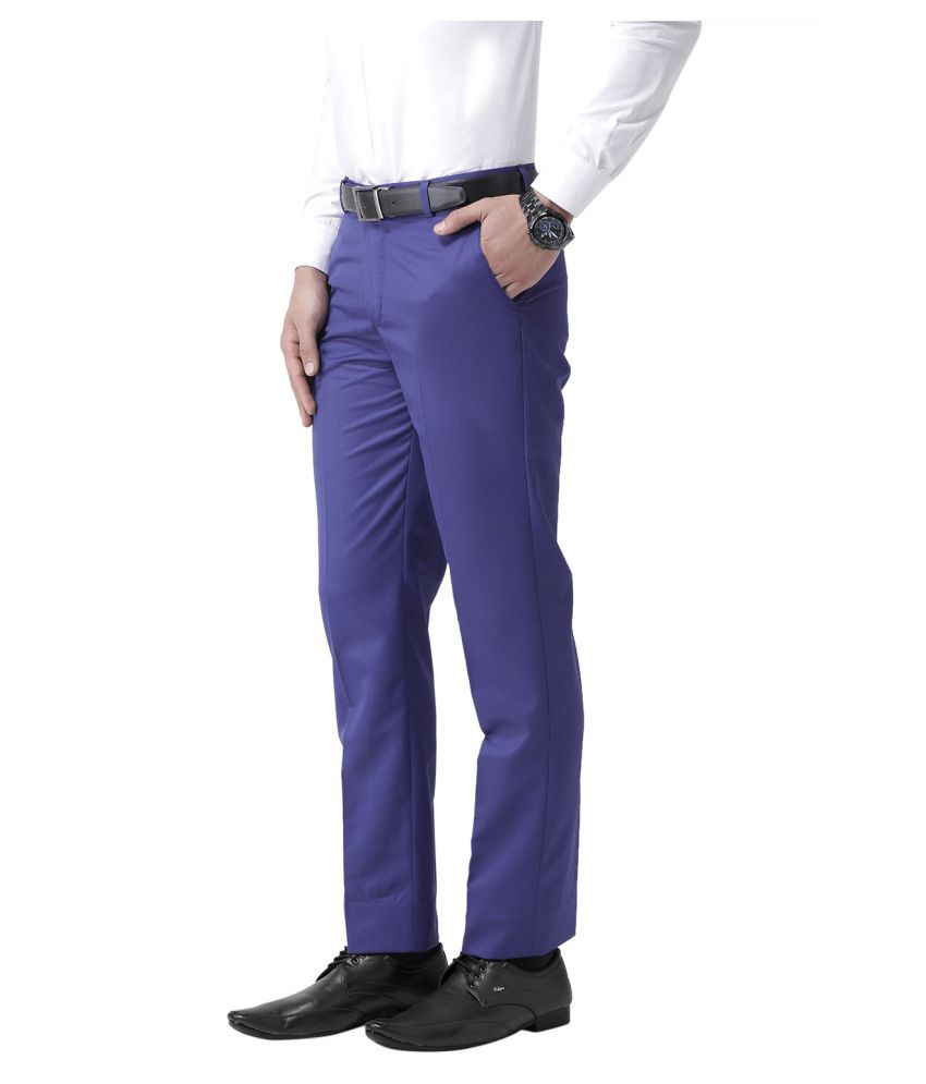 purple tailored trousers