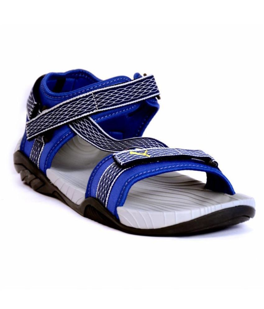 puma blue floater sandals