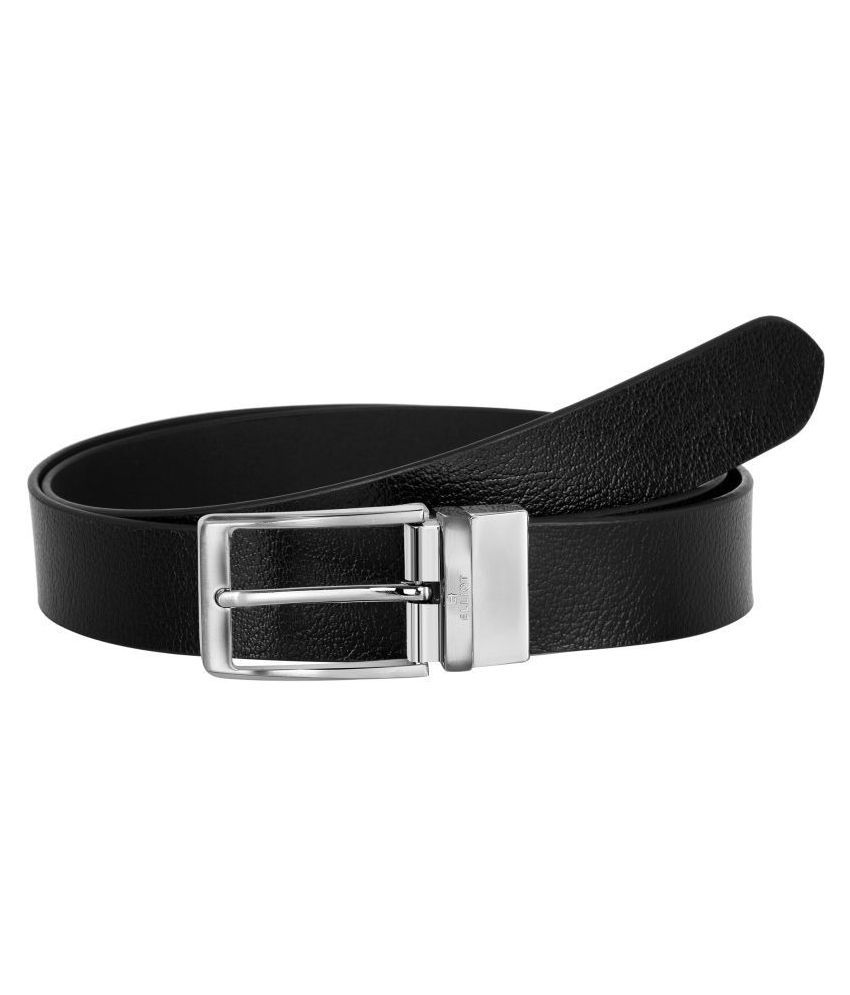     			Elliot Black Leather Formal Belt