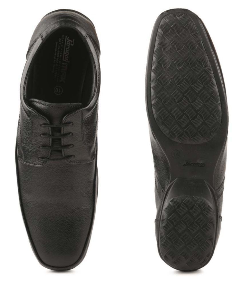 paragon max men's black formal shoes
