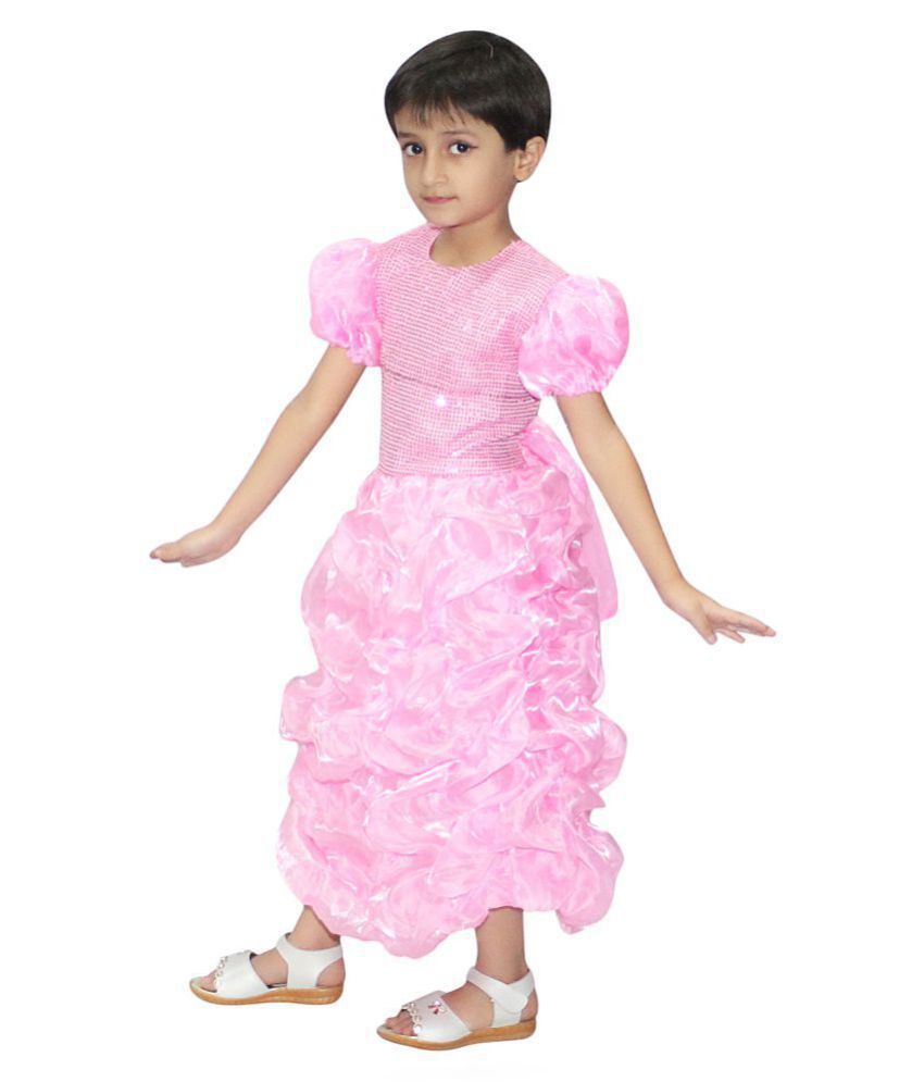     			Kaku Fancy Dresses Pink Gown For Kids Kids,Fairy Teles Costume For Kids School Annual function/Theme Party/Competition/Stage Shows/Birthday Party Dress