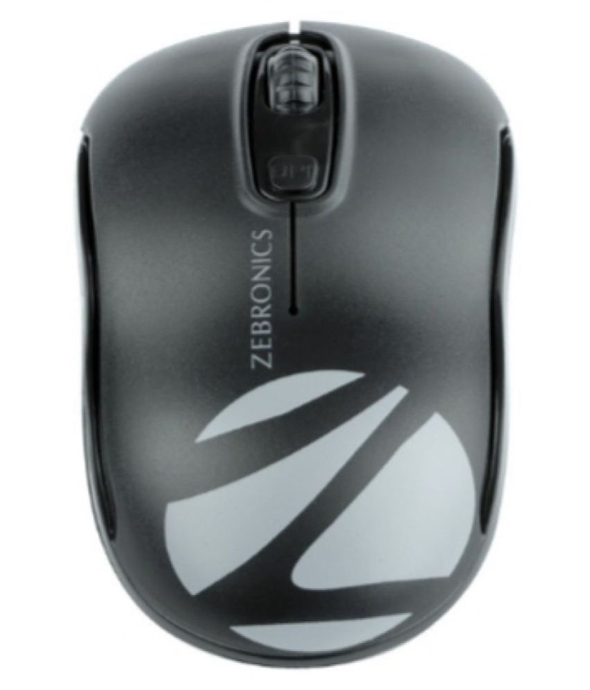 Zebronics DASH Wireless Mouse Black Wireless Mouse USB Nano Receiver(USB dongle) Stored in mouse
