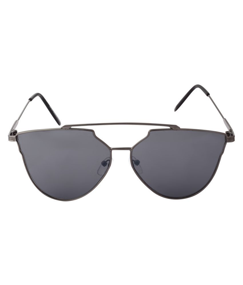 Alee - Black Rectangle Sunglasses ( 1705_BLACK_BLACK ) - Buy Alee ...