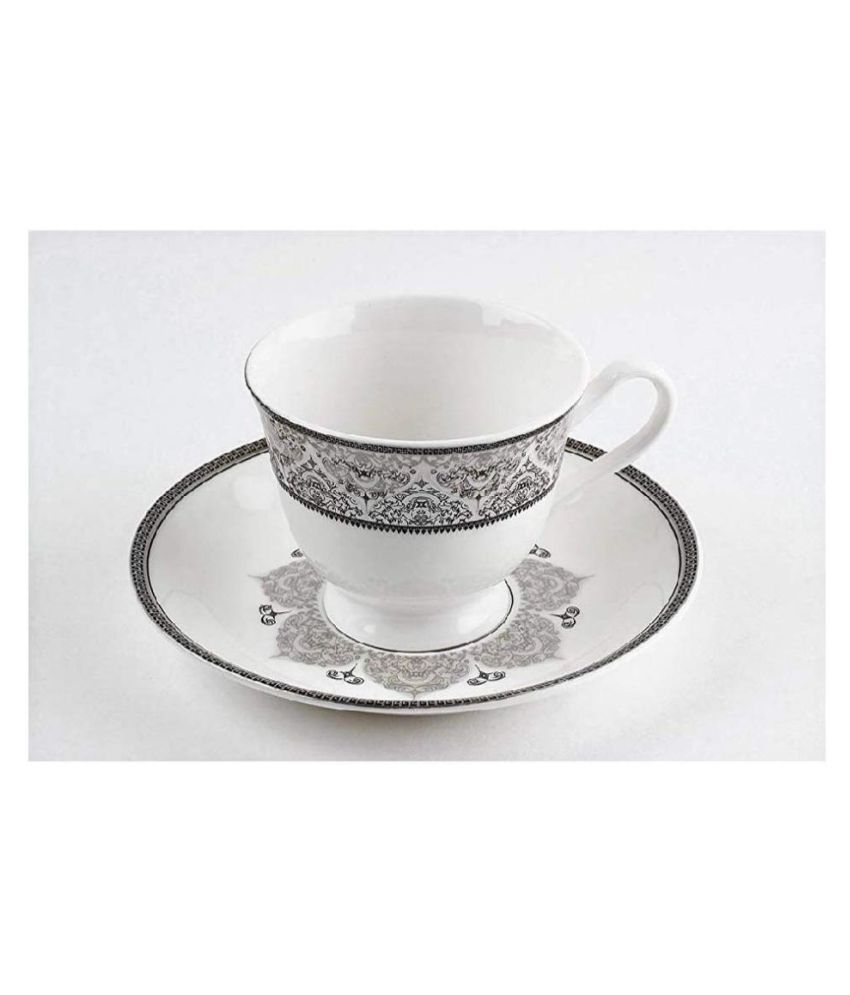 bp bharat Bone China silver cups Tea Cup 12 Pcs 160 ml Buy Online at