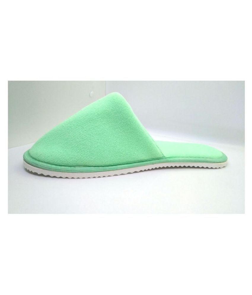green bubble slippers