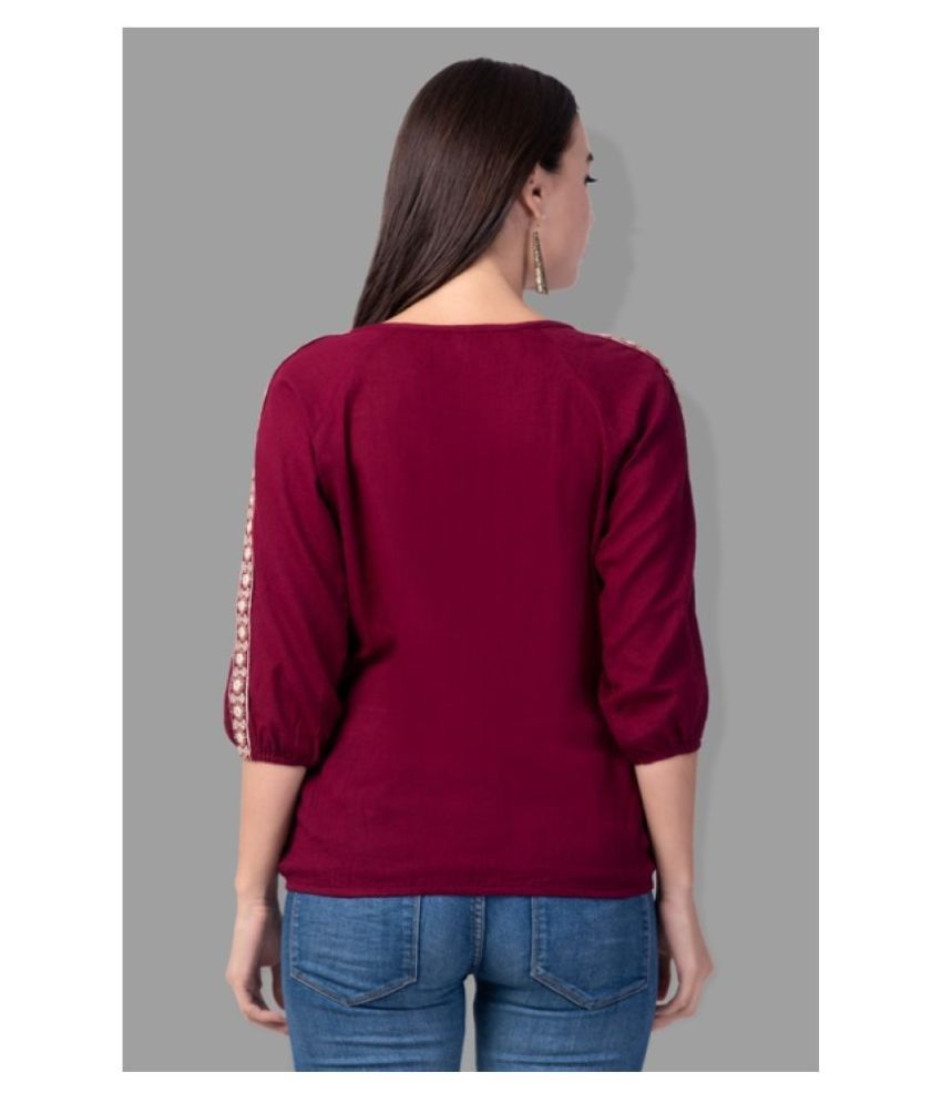 maroon boutique tops