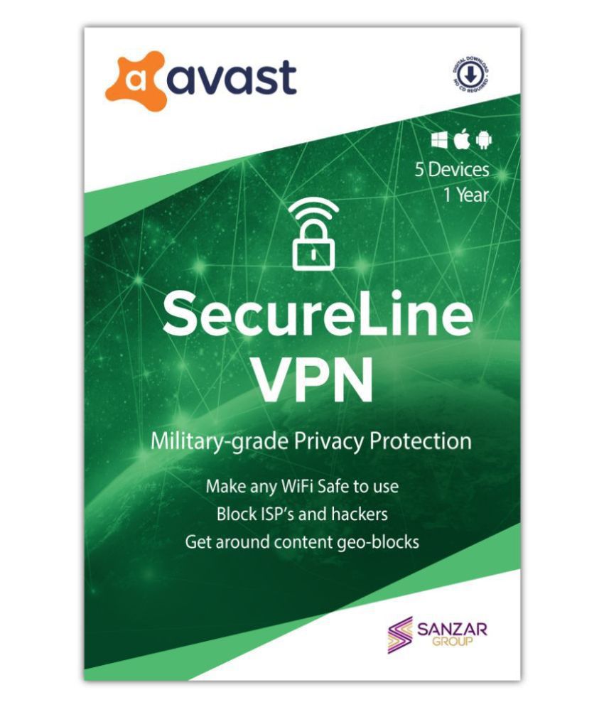 Avast SecureLine VPN Latest Version ( 5 Devices \/ 1 Year ) (PC, Mac, Android \u0026 iOS) - Activation ...