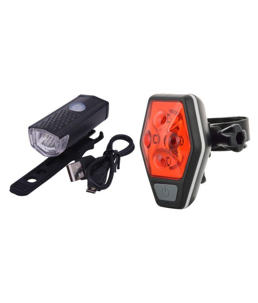 Dark Horse Bicycle LED 3 Modes 300 LM Front & 4 LED 7 Mode Tail Light Combo