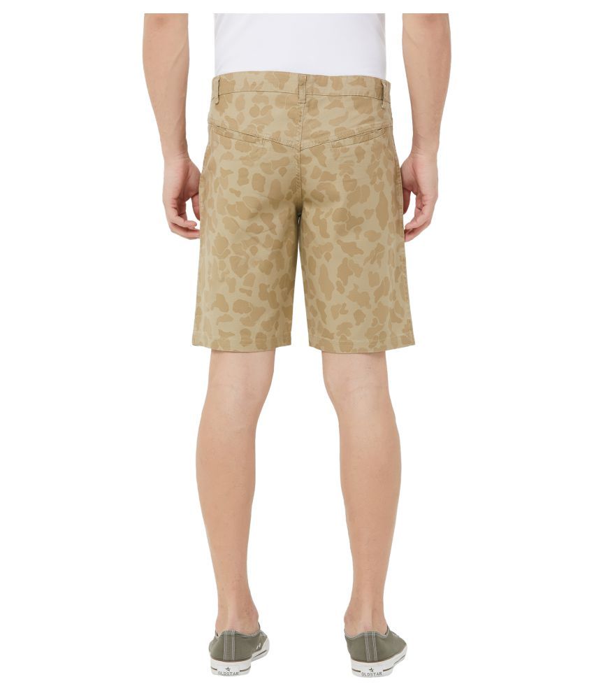 Fitz Beige Cotton Fitness Shorts Single Buy Fitz Beige