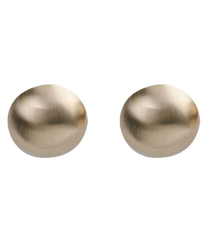     			Silver Shine Stunning Gold Polished simple Stud Earring For Girls And Women