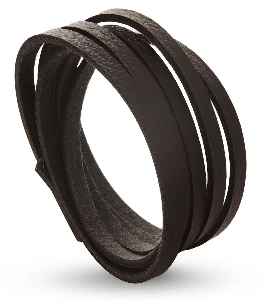 Sukkhi Vintage Leather Strips Bracelet For Men Buy Sukkhi Vintage