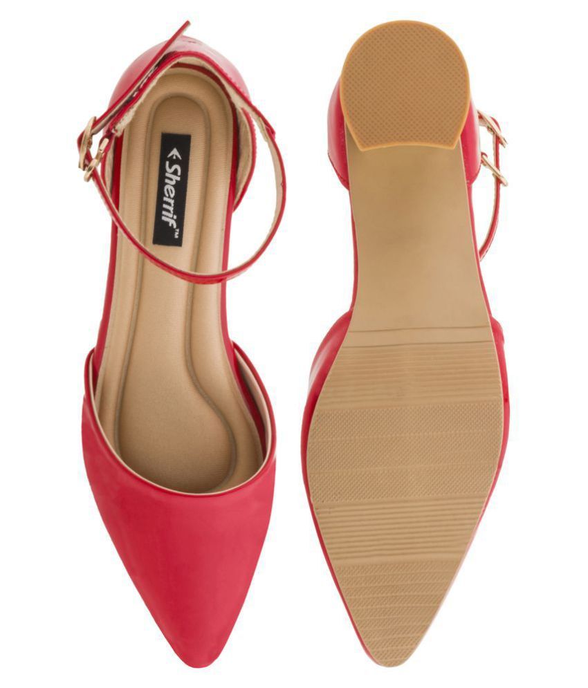 red block heels cheap