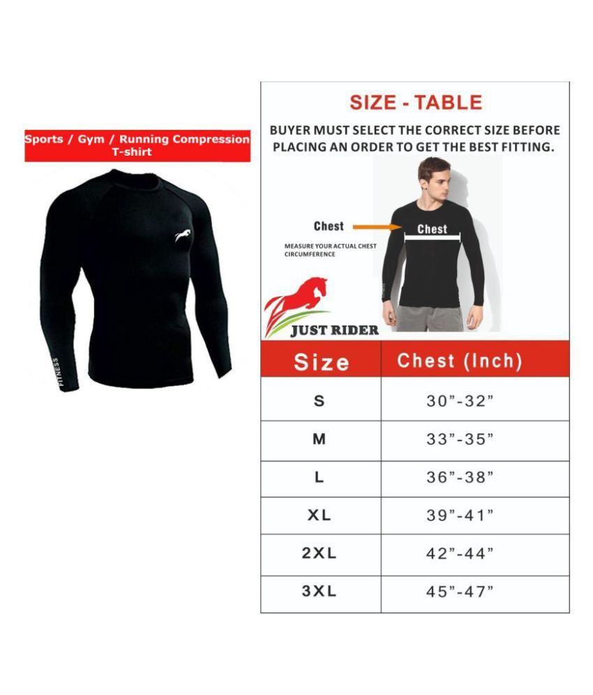     			JUST RIDER Compression Wear T-Shirt