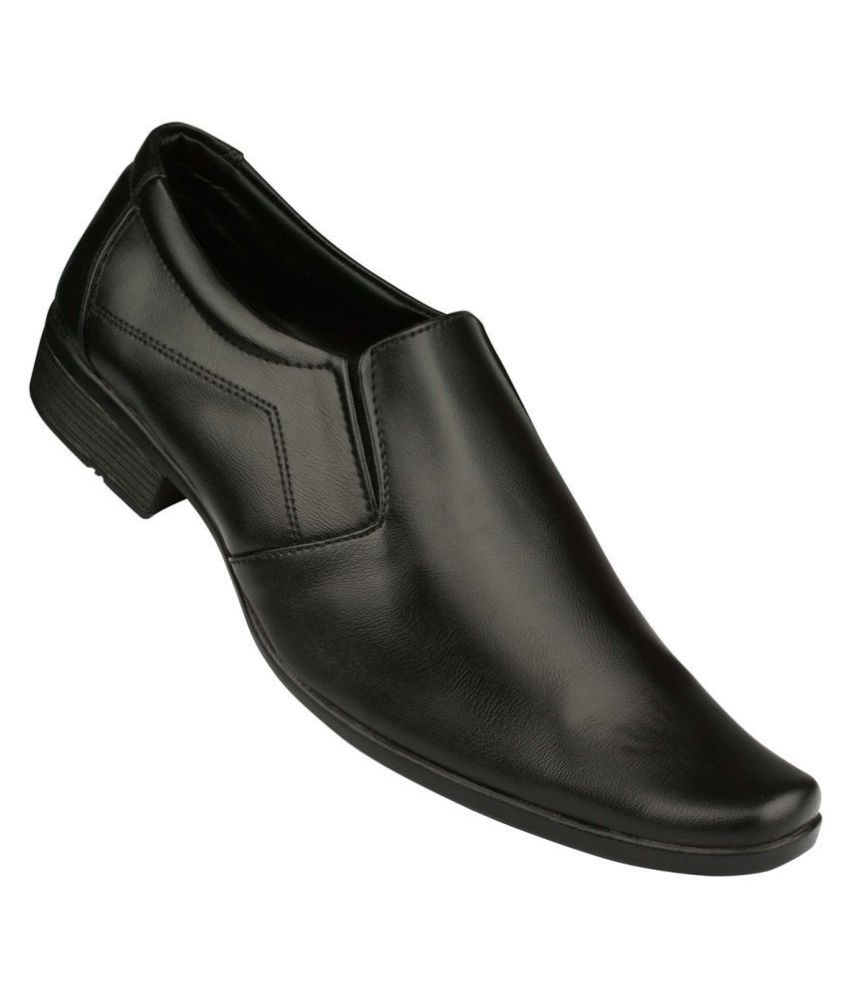 paragon max men's black formal shoes