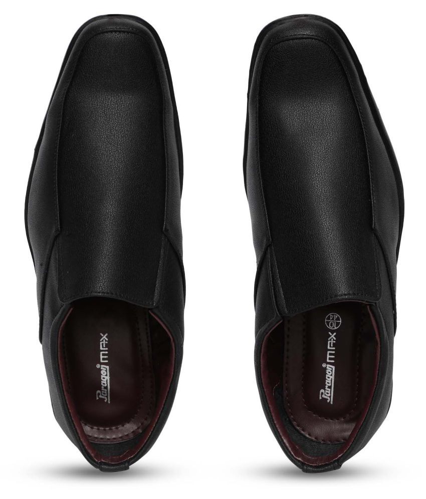 paragon max men's black formal shoes