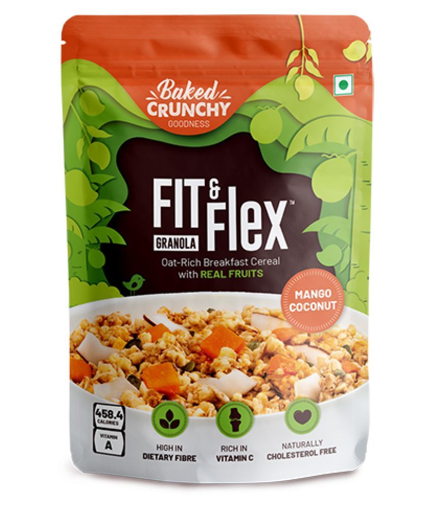     			Fit & Flex Granola-Oat Rich Breakfast Cereal with Real Fruits - Mango Coconut  (450 g, Pouch)