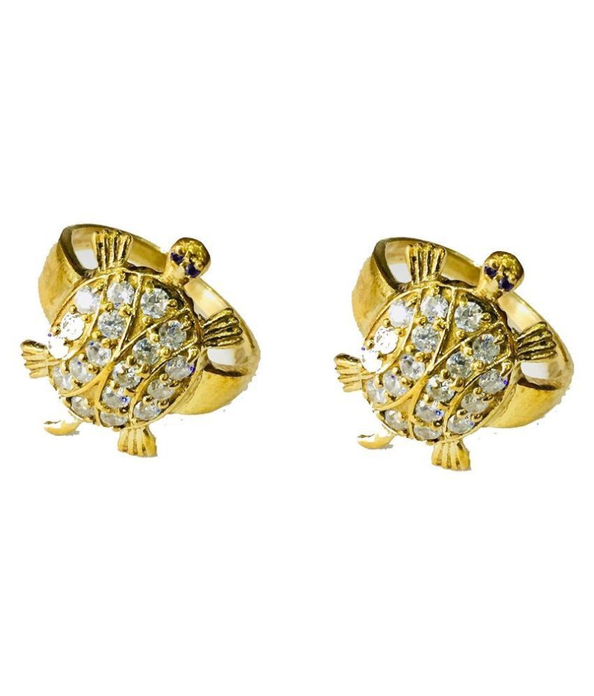     			PS CREATIONS`Gold Plated Tortoise Ring for Men and Women Pack Of 2