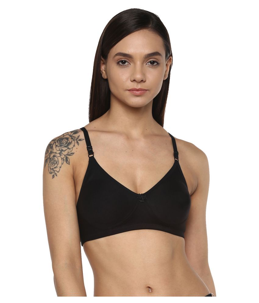     			Leading Lady Cotton Non Padded Women's T-Shirt Bra ( Black )