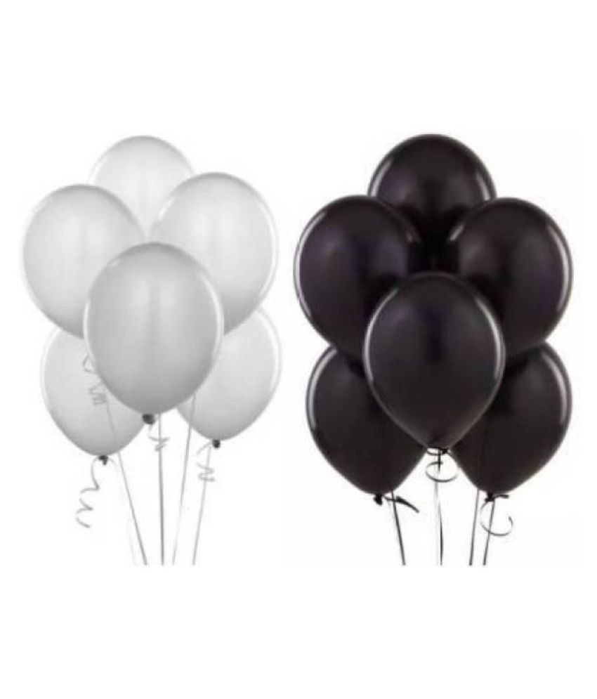     			GNGS Party Decoration Balloons (Black, White, Pack of 50)