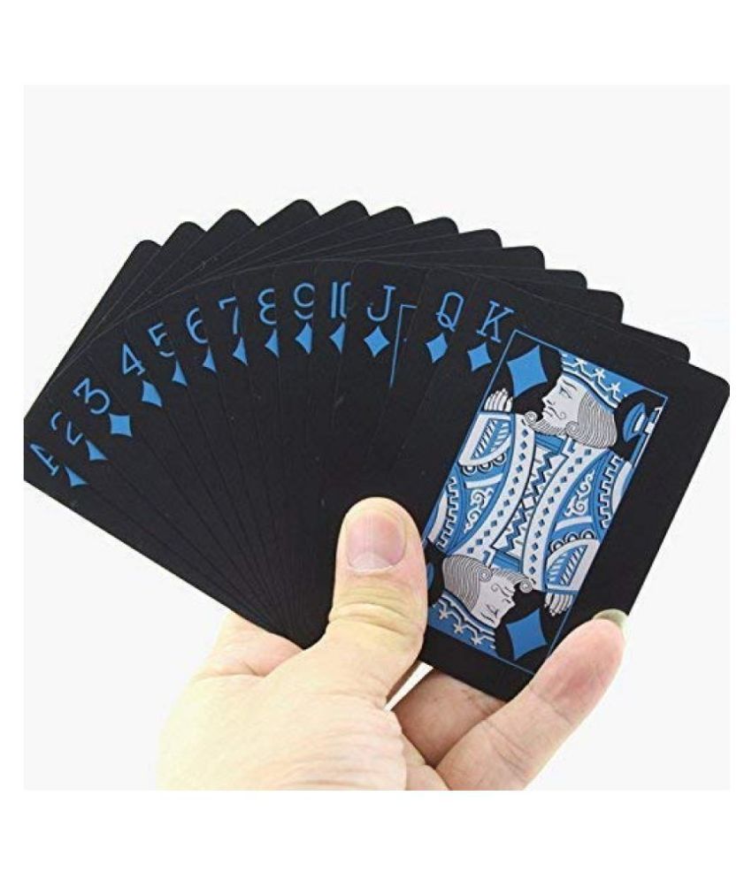 Black Unique Good Quality Waterproof Plastic Poker Playing CardS