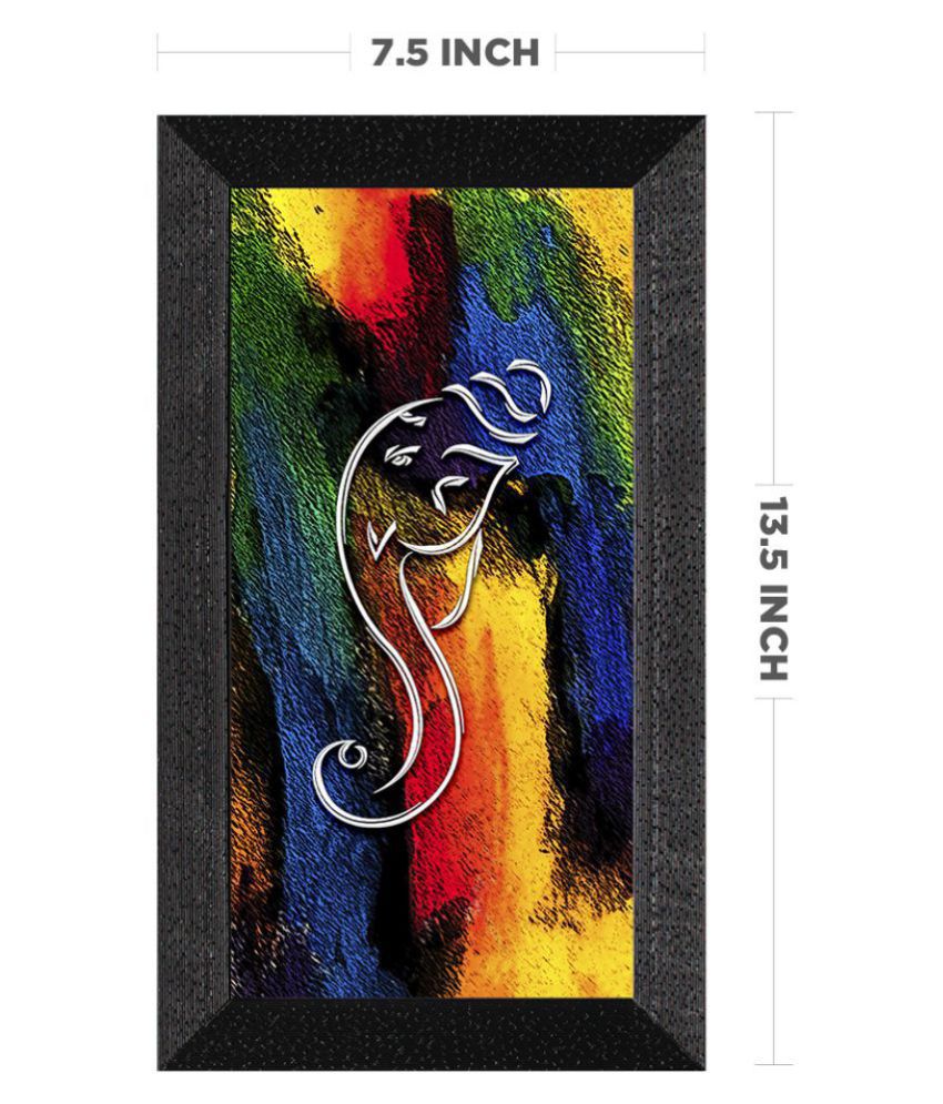 Ritwika's Ganesha Multicolored Modern Art Matte Textured