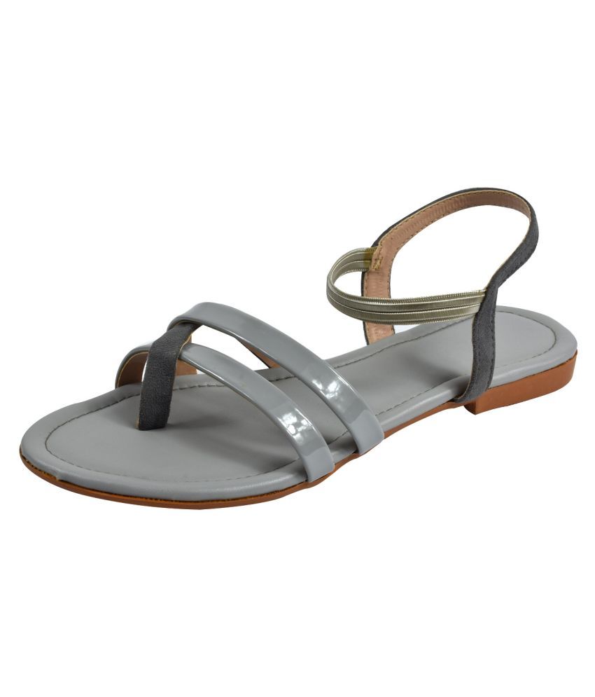 black and gray flats