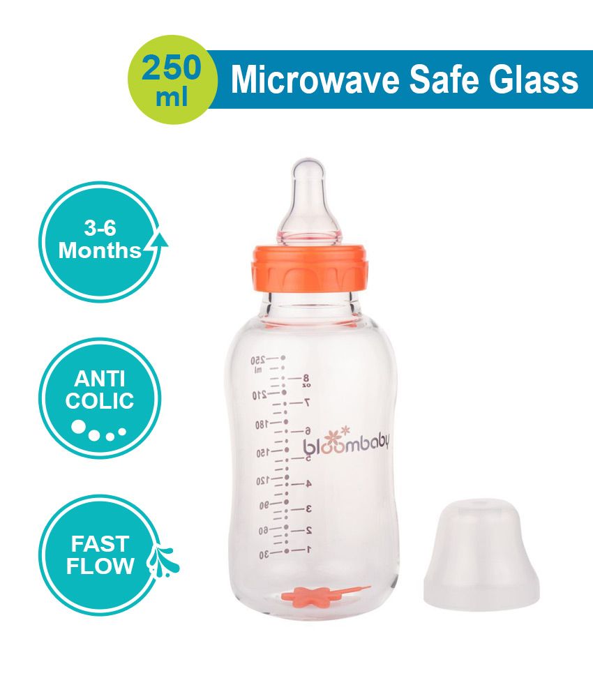 Bloombaby PES Microwave Safe Light Glass Standard Neck 250 ml Baby Bottle Buy Bloombaby PES