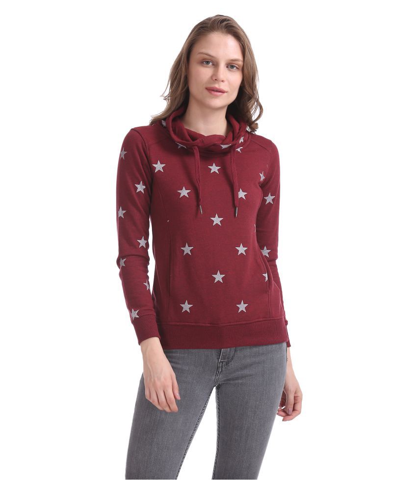 Newport Cotton - Fleece Red Non Hooded Sweatshirt