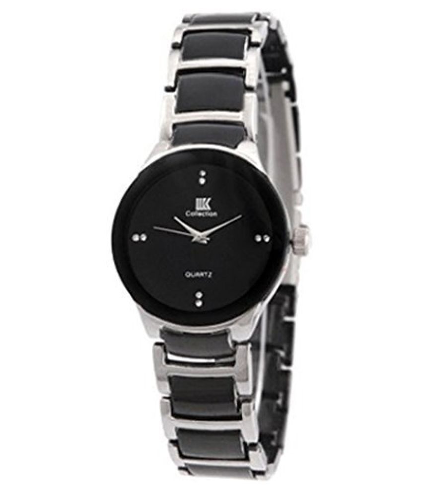     			IIK COLLECTION Ceramic Round Womens Watch