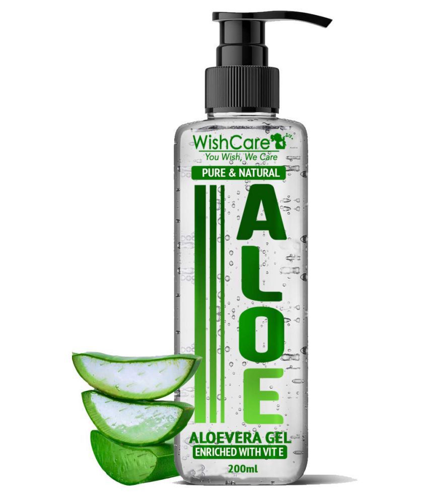 WishCare Pure & Natural Aloe Vera Gel - Enriched With Vitamin E Moisturizer 200 ml