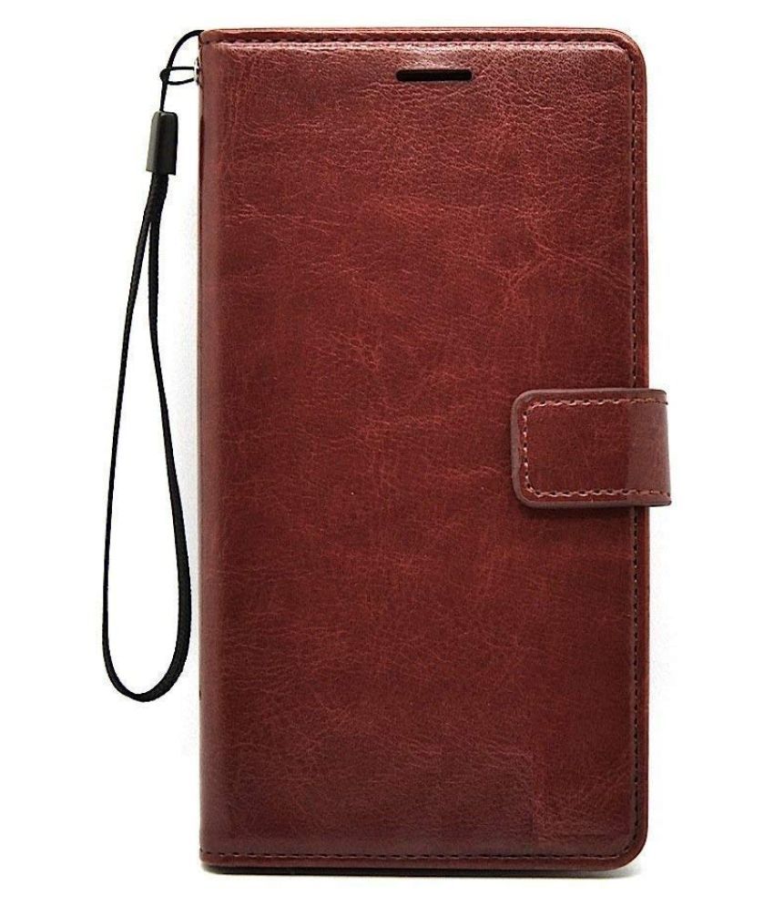 Xiaomi Redmi 4A Flip Cover by ClickAway Brown Vintage Style Flip