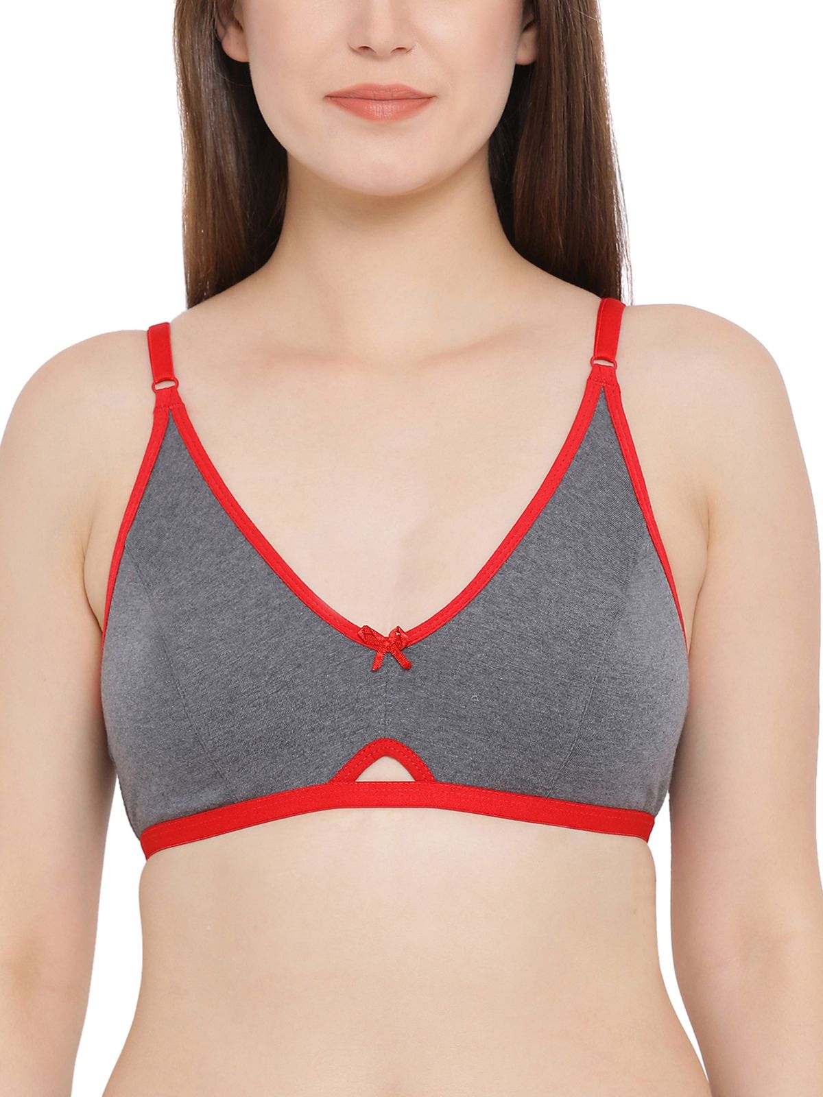     			Clovia Cotton Everyday Bra - Grey