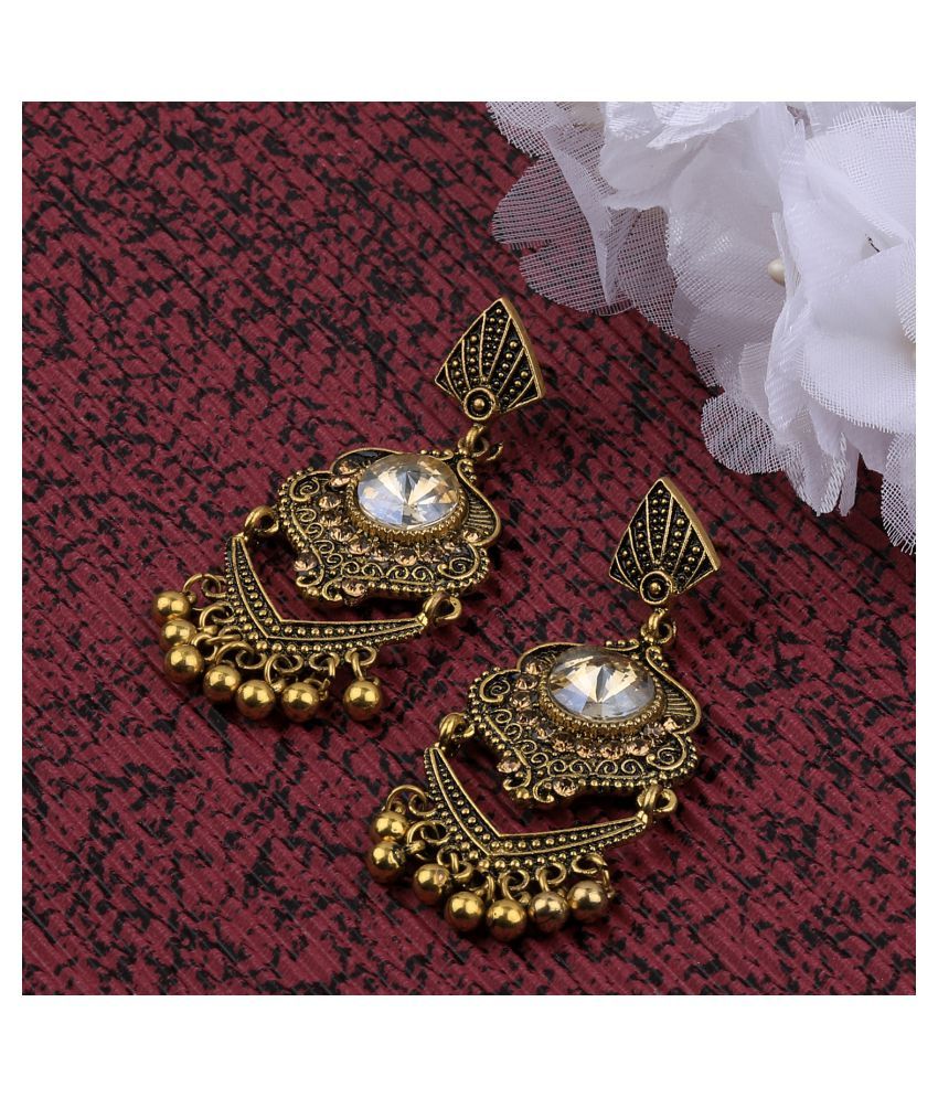     			SILVER SHINE Exclusive Patry Wear Gold Plated Traditional Earring For Women Girl