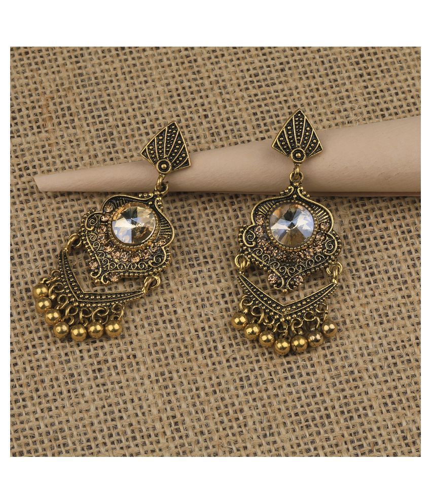     			SILVER SHINE Exclusive Patry Wear Gold Plated Traditional Earring For Women Girl