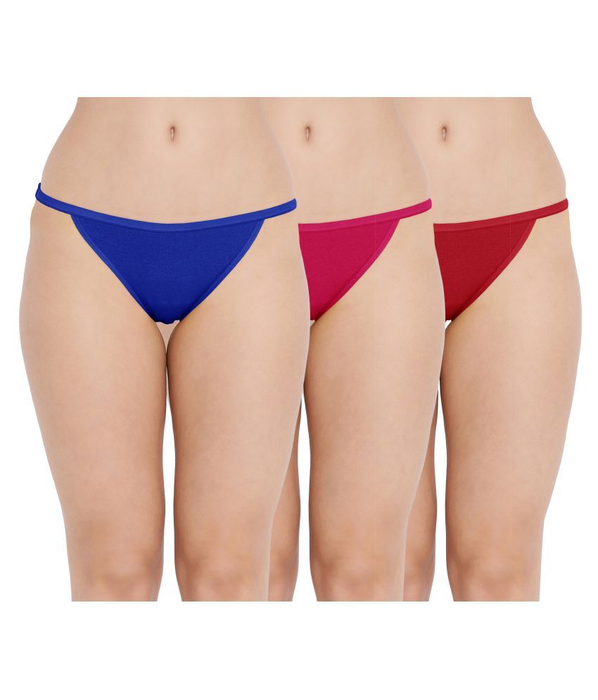     			Madam Pack of 3 Cotton Lycra Women's Bikini Panties ( Multi Color )