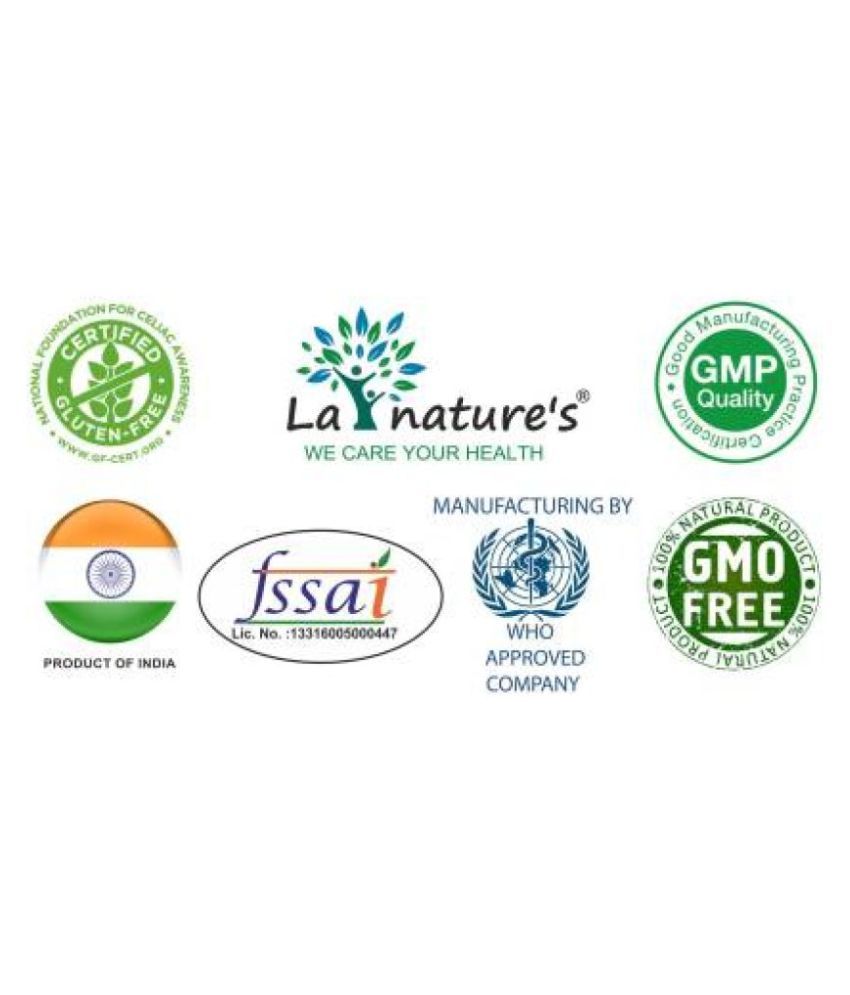 La Nature's Calcium & Vitamin D3 + Flax Seed Oil Capsule 500 mg Pack of