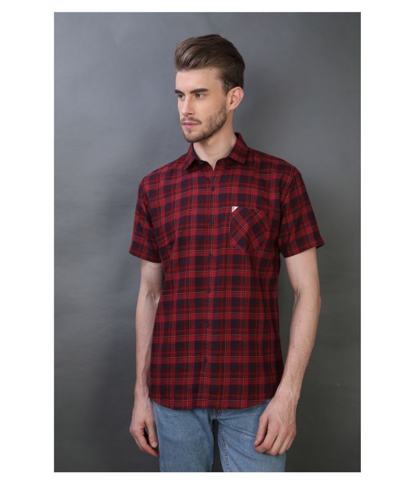     			Carbone 100 Percent Cotton Red Shirt