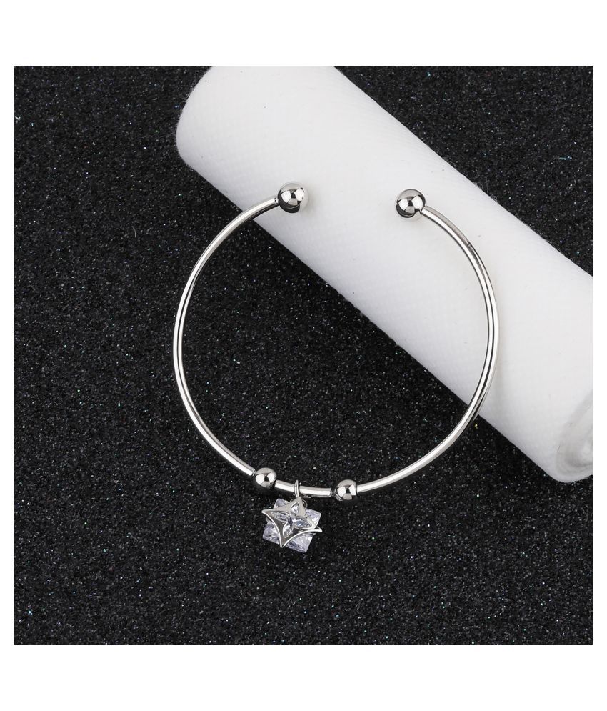     			SILVER SHINE Attractive Party Wear Adjustable Bracelet With Diamond For Women Girls