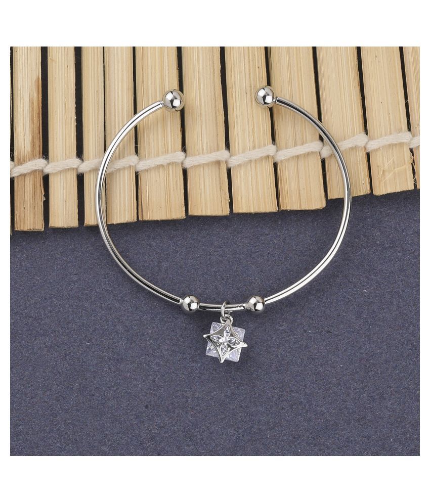     			SILVER SHINE Attractive Party Wear Adjustable Bracelet With Diamond For Women Girls