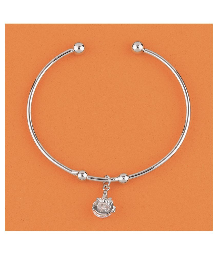     			SILVER SHINE Stylish Delicated  Adjustable Bracelet With Daimond For Women Girls