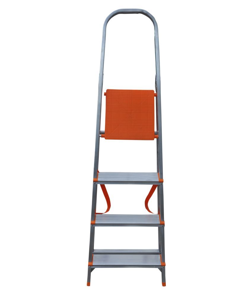 AGUERRI 4 Step Foldable Aluminium Ladder with Platform for Home Use ...