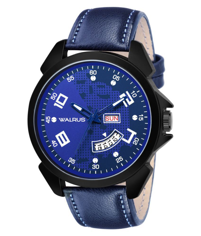     			Walrus Day & Date Leather Analog Men's Watch