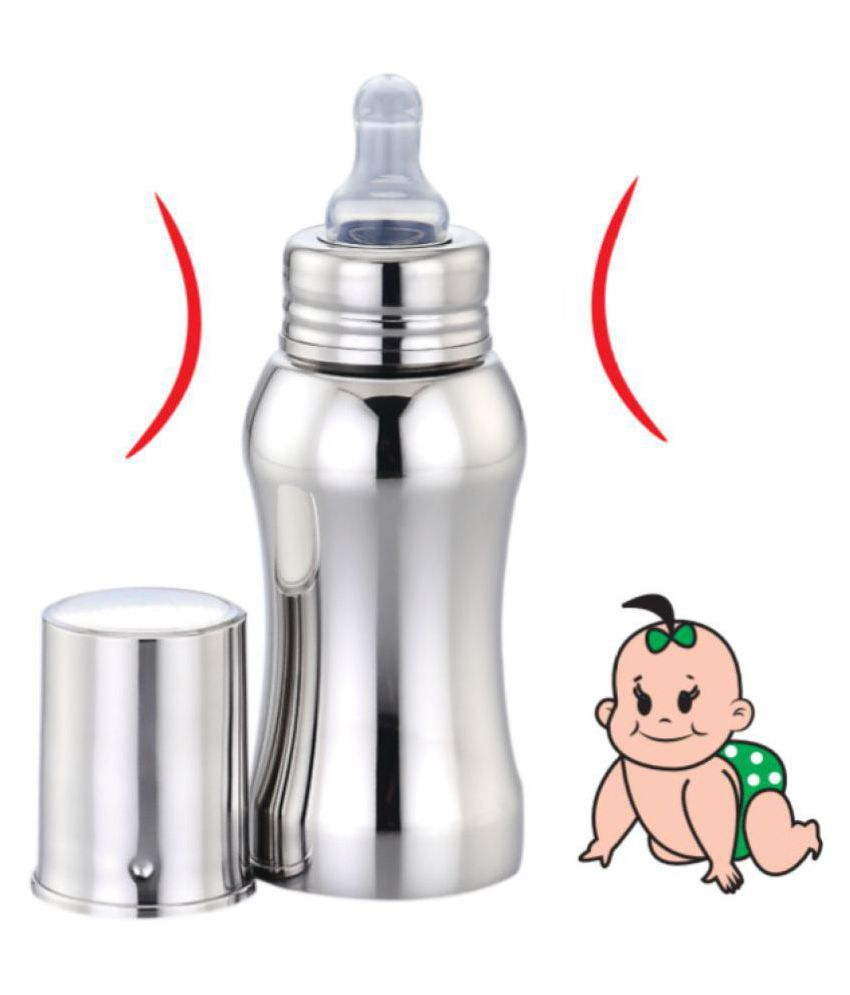 Amulya stainless steel baby feeding bottle 200 ml set of 2 Buy