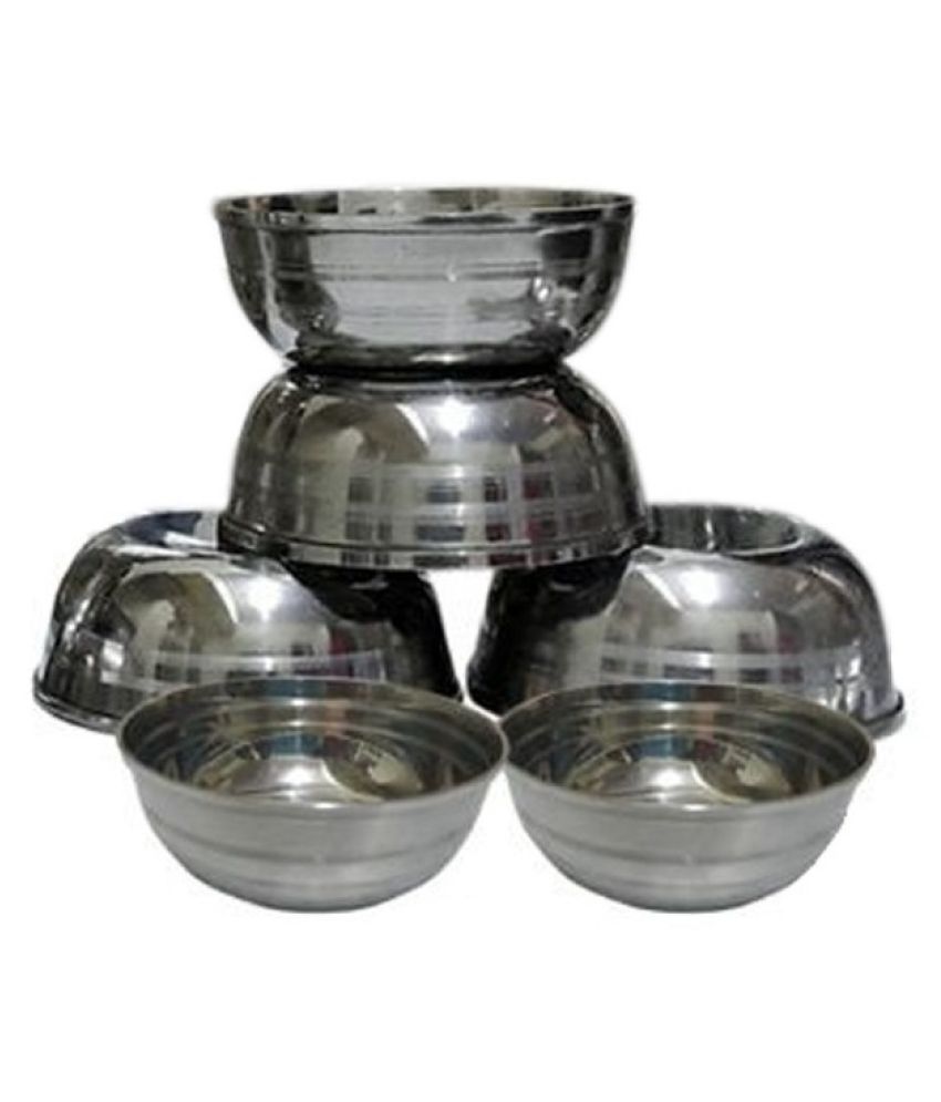     			Dynore 6 Pcs Stainless Steel Salad Bowl 150 mL