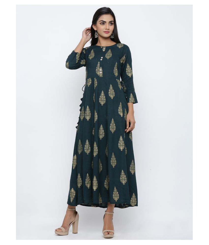 green rayon kurti