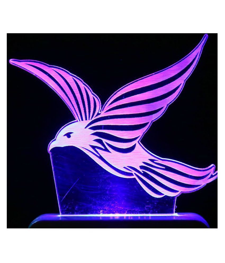     			SUPER AJANTA 2025 Bird 3D Night Lamp Multi - Pack of 1